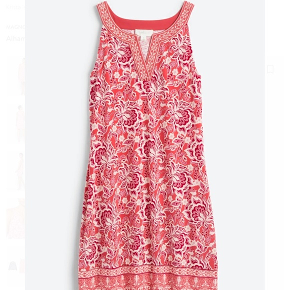 magnolia grace alhambra embroidered trim knit dress Magnolia Grace Alhambra Embroidered Trim Knit Dress Women Size M Blue Stitch Fix
